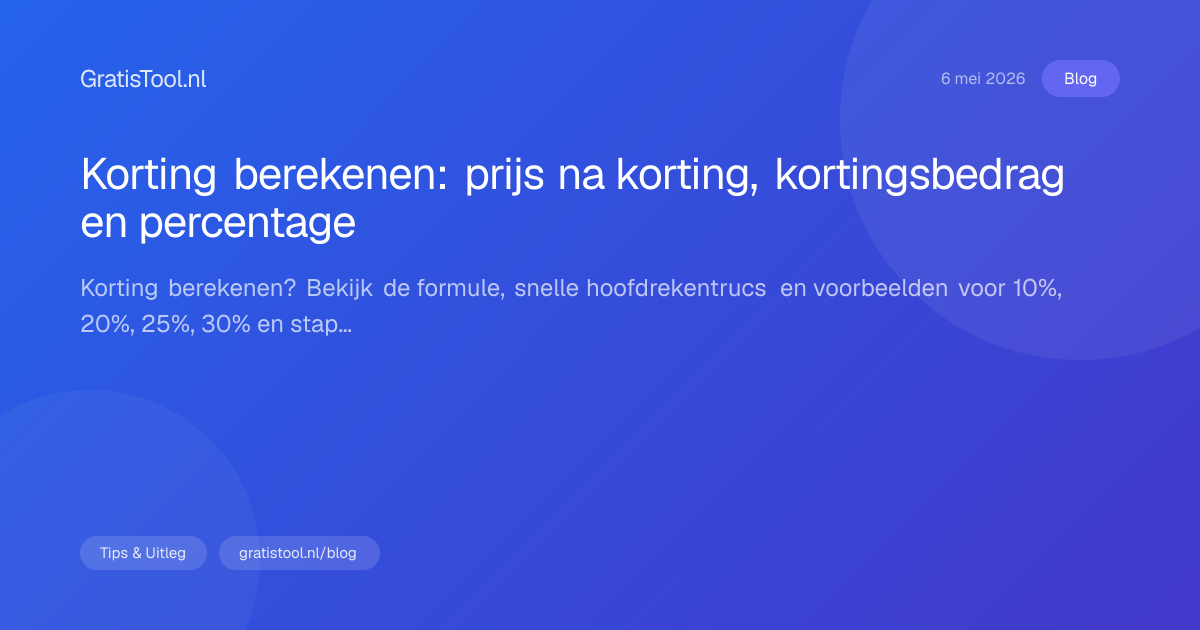 Korting berekenen: prijs na korting, kortingsbedrag en percentage ...
